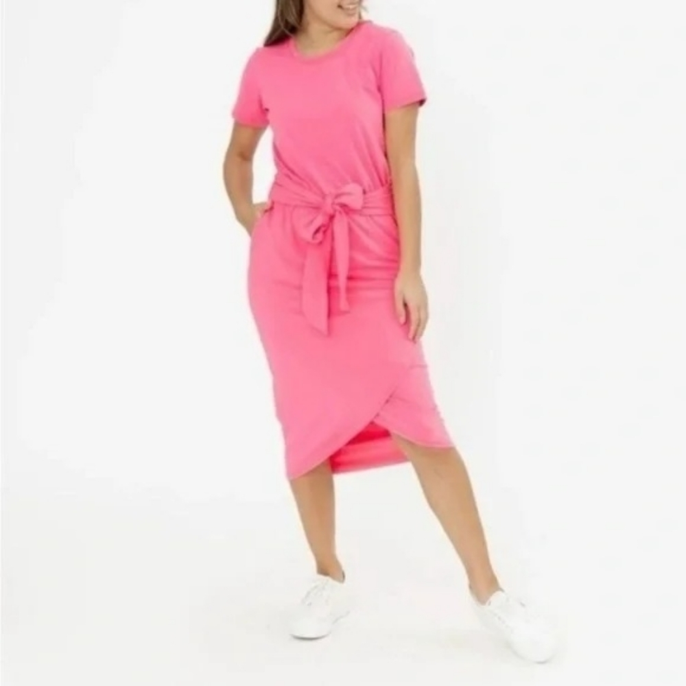 EUC Smash & Tess Ladies Pink Tie Dress Size M